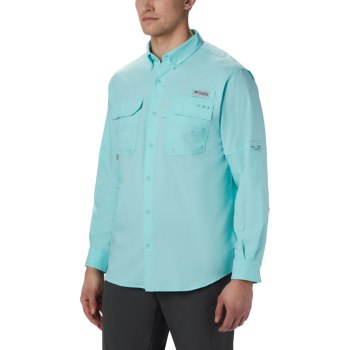 Columbia PFG Blood and Guts III Long Sleeve Woven Tall, Camisa Azules Claro Para Hombre | 501298-AKZ